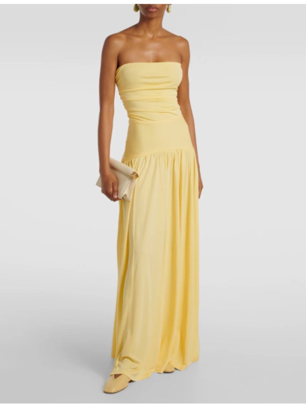 STAUD Strapless Yellow Maxi Dress - Picture 2 of 16
